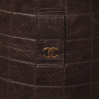 Chanel Lederrock mit grafischer Steppung