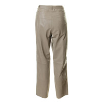 Armani Leather pants in stone grey 