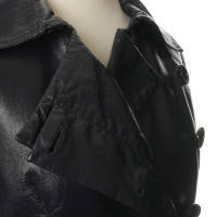 Versace Leather jacket in dark blue