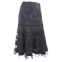 Ella Singh Evening skirt with feathers and sequins