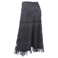 Ella Singh Evening skirt with feathers and sequins