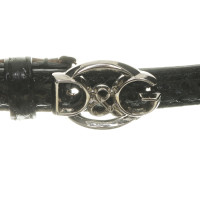 D&G Black reptile leather belt