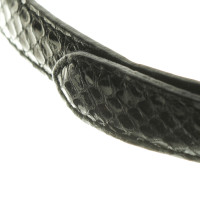 D&G Schwarzer Gürtel aus Reptilienleder