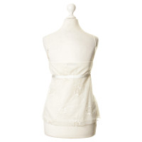 Strenesse Cream-coloured tank top with lace trim