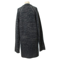 Humanoid Knitted coat in blue grey