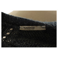 Humanoid Knitted coat in blue grey