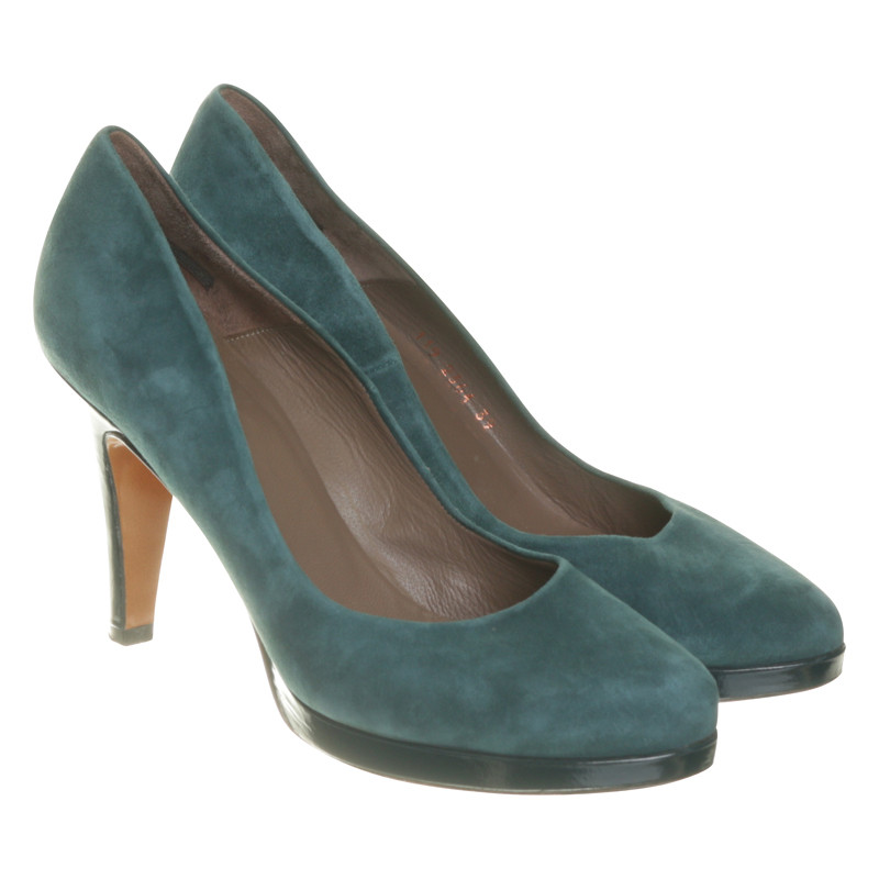 René Lezard pumps in teal