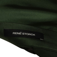René Storck Silk pants in green