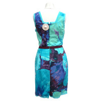 Blumarine Colorful dress from silk Grosgrain