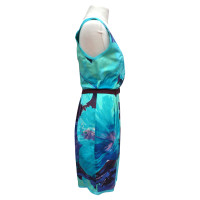 Blumarine Colorful dress from silk Grosgrain