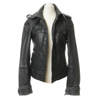 Drykorn Leather jacket in black