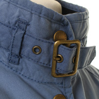 Barbour Jacket in blue with belt