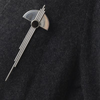 Hermès Cashmere jacket with brooch