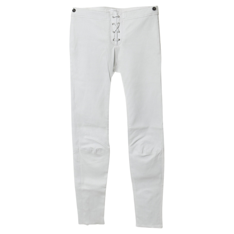 Faith Connexion Leather trousers in off-white