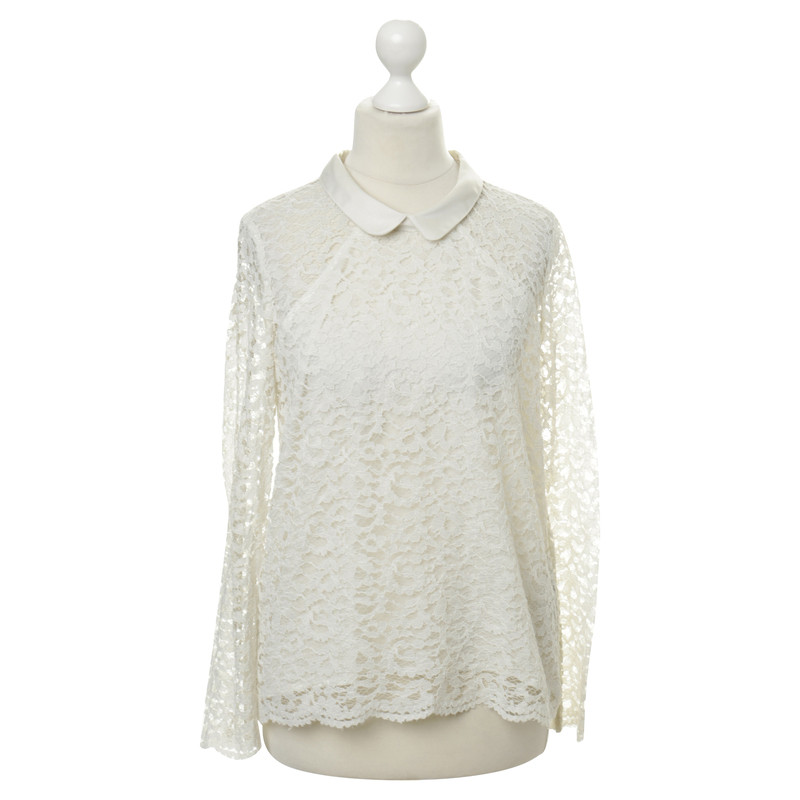 The Kooples Top in pizzo in crema