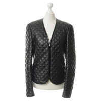 Alexander McQueen Lederjacke in Stepp-Optik