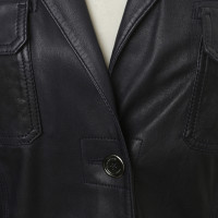 Burberry Burberry Brit Lederen jas in zwart