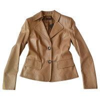 Escada Leather Blazer in Brown