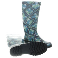 Burberry Rubber boots in blue and green