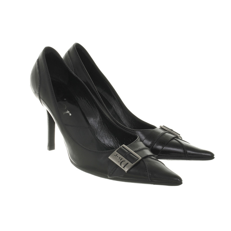 Christian Dior pumps with label-type buckle