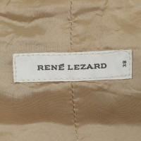 René Lezard Veste en cuir brun