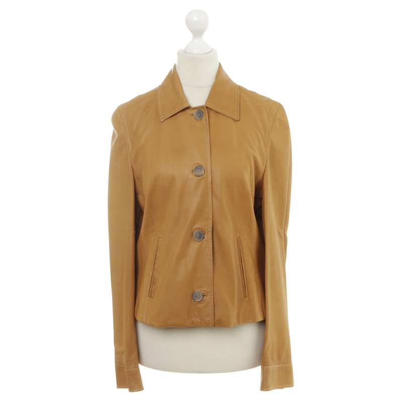 René Lezard Leather jacket in Brown