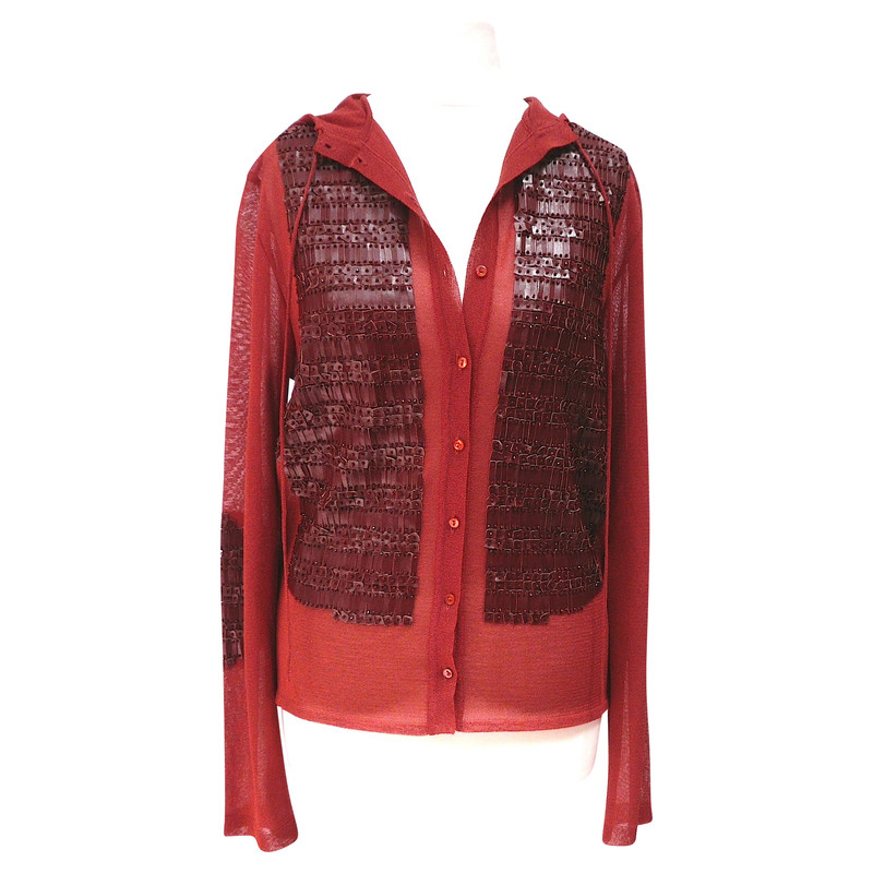 Christian Dior Hooded vest met leder