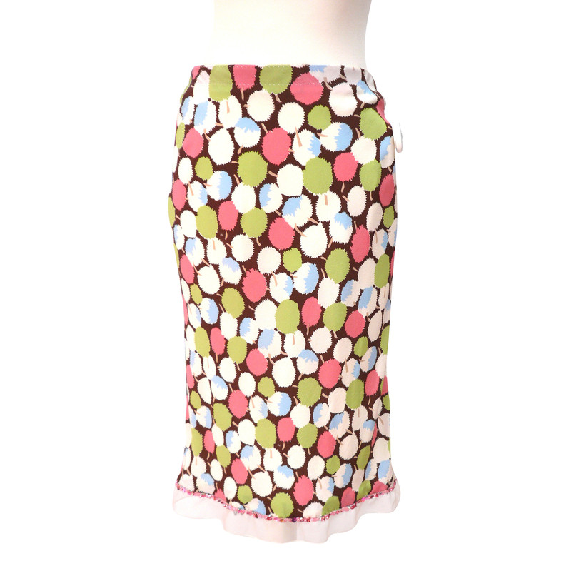 Louis Vuitton Silk skirt with colorful pattern