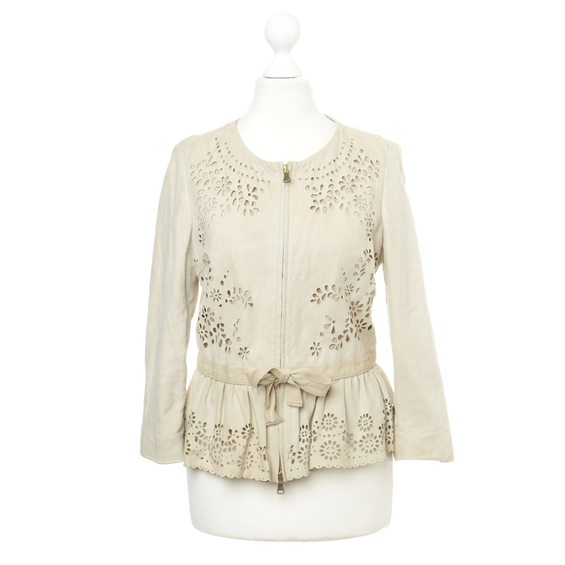 Red Valentino Lederjacke mit Cut-Outs
