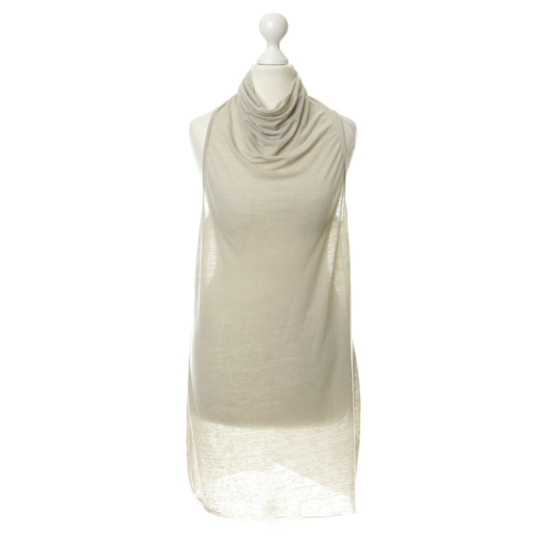 Helmut Lang Mouwloos coltrui top in beige 