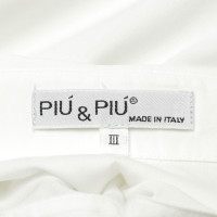 Piu & Piu Kurzarmbluse in Weiß