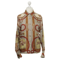 Hermès Zijde blouse met afdrukken