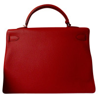 Hermès Kelly Bag 40 in Pelle in Rosso