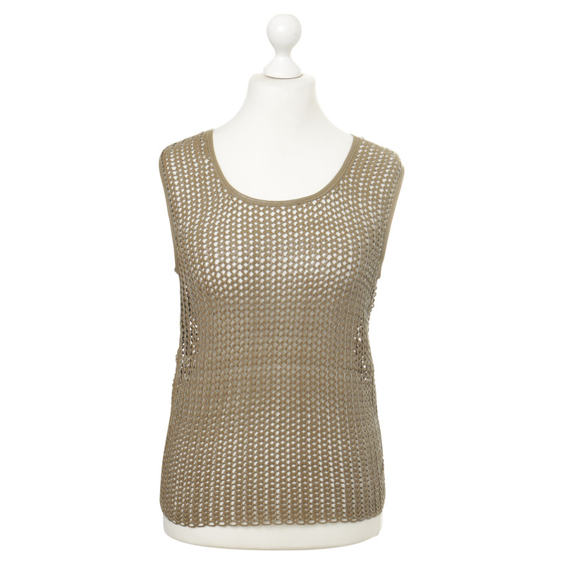B Private Leather top with mesh design