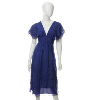 Anna Sui Blauwe patroon jurk