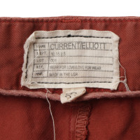 Current Elliott Pants "The Ankle Captain" in red