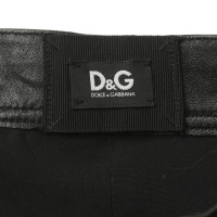 D&G Pantaloni con inserto in pelle