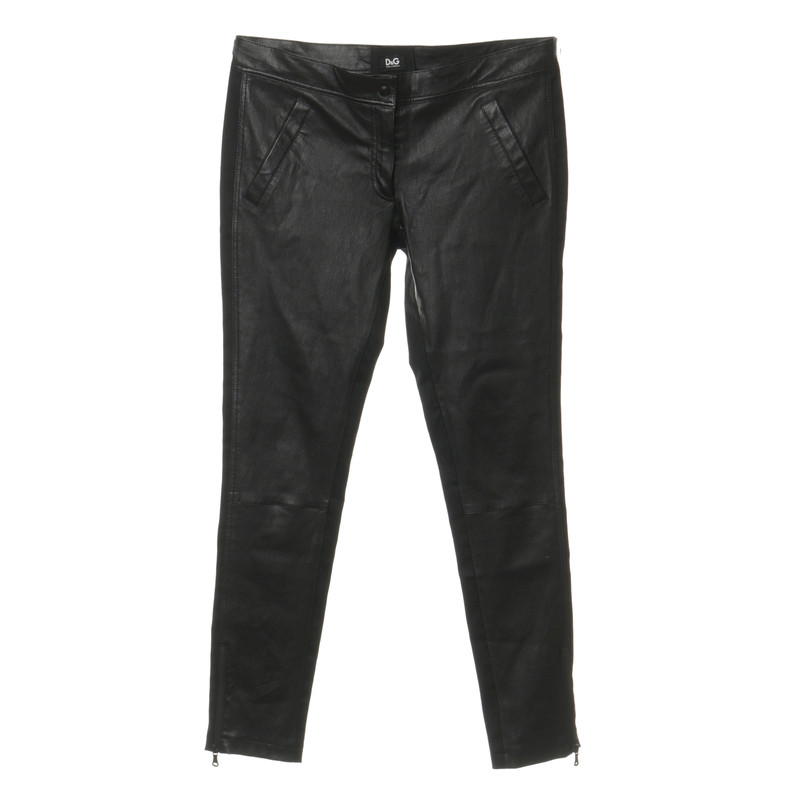 D&G Trousers with leather insert