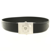 Mcm Zwarte lederen riem 