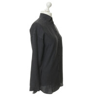 Closed Silk blouse in anthracite