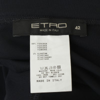 Etro Dark blue skirt with bright piping