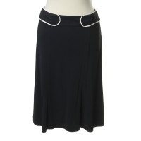 Etro Dark blue skirt with bright piping