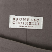Brunello Cucinelli Grijze rok met plooien detail