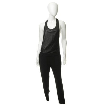 Other Designer 8PM-jumpsuit with material mix