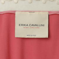 Erika Cavallini zijde top met juweel trim