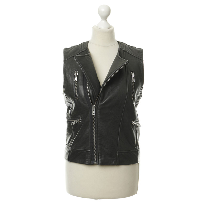 Iro Leather vest with a biker look