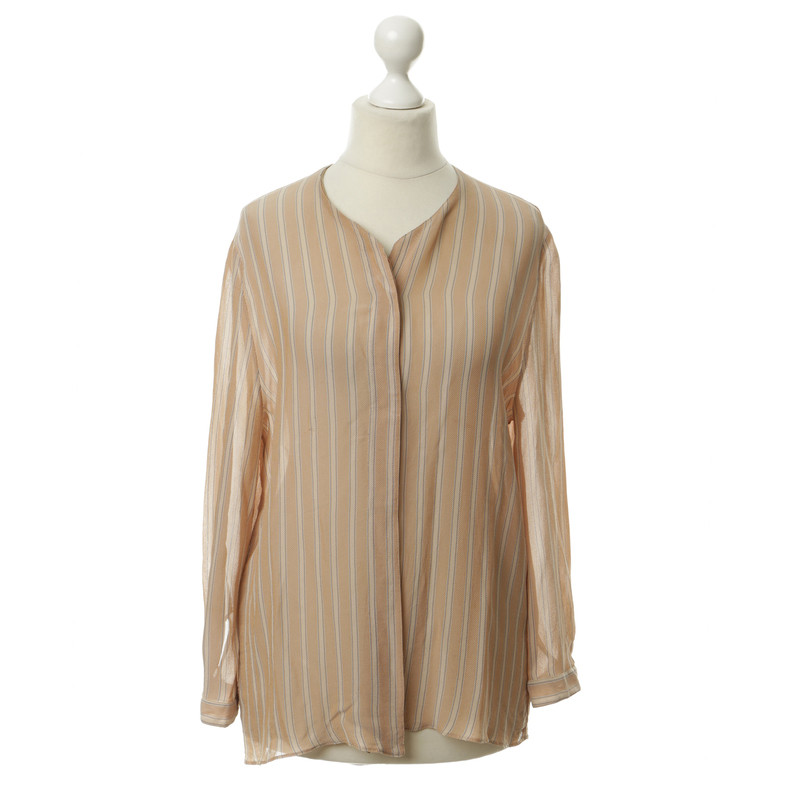 Armani Slightly transparent stripe blouse