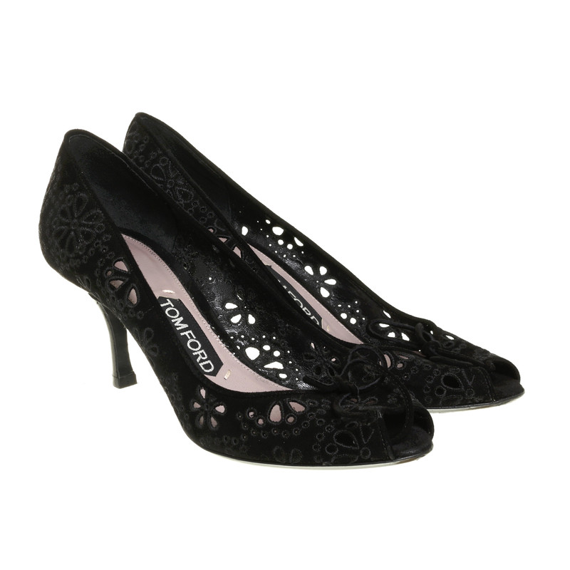 Tom Ford Peep-toes with lace pattern