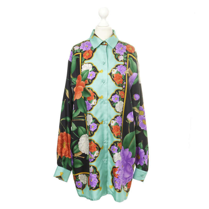 Leonard Silk blouse with flower pattern