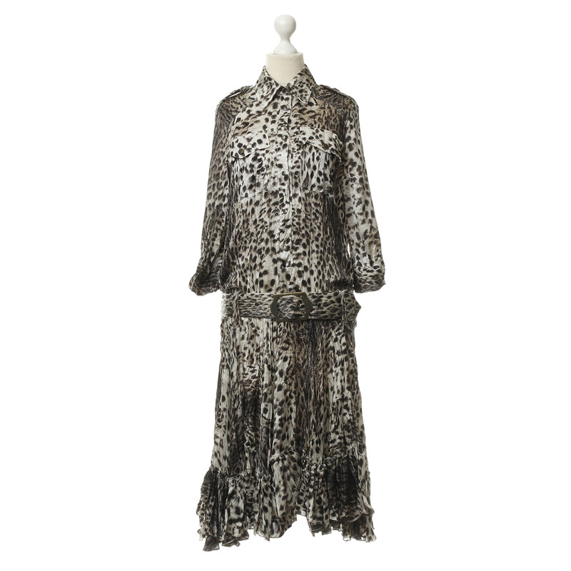 Just Cavalli Seidenkleid im Animallook